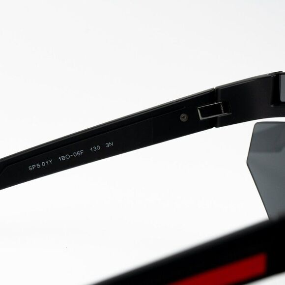 NEW Prada Linea Rossa PS01YS 1BO06F Matte Black Grey Unisex Sunglasses - Picture 12 of 13